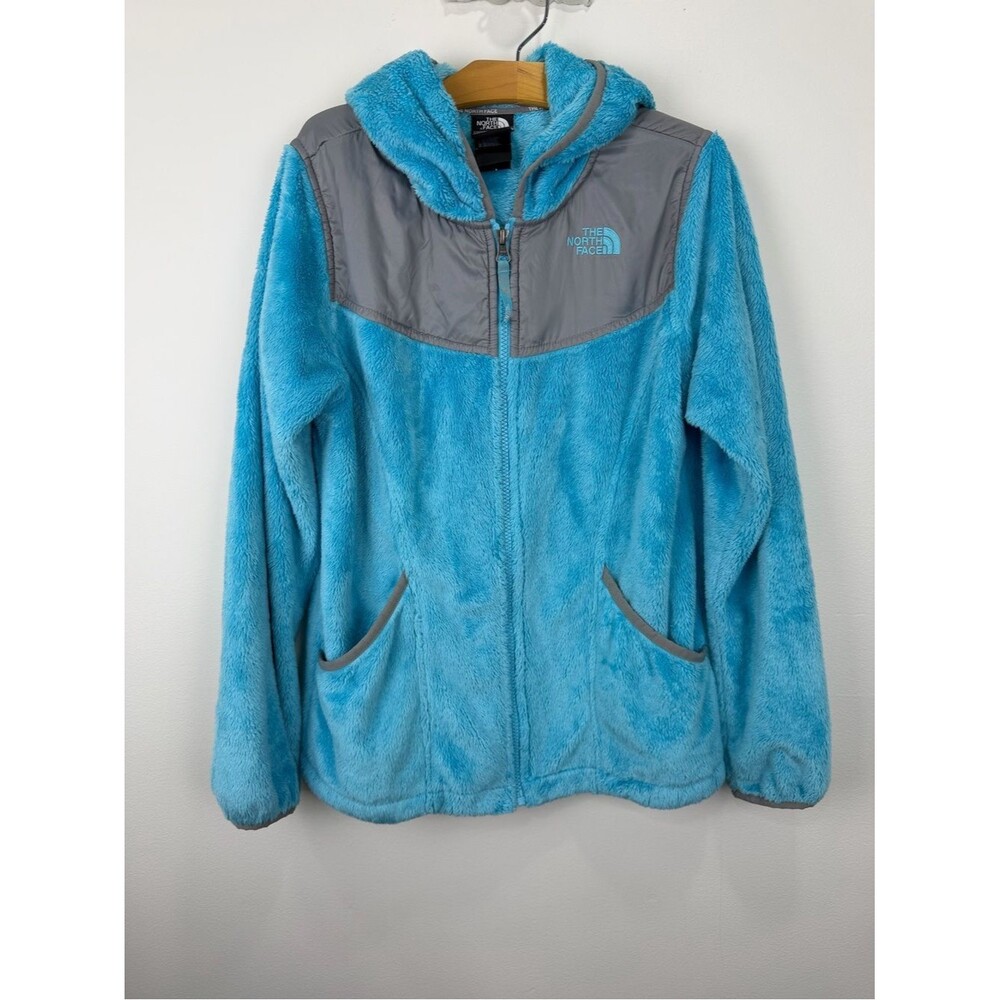 The North Face Blue Fleece Hooded Zip Jacket Cozy Gorpcore Youth XL